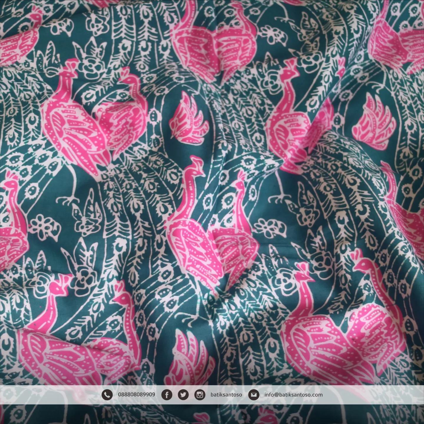Swatch batik Merak Ngibing — Toska Fanta
